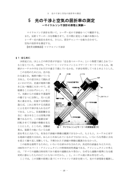 5 光の干渉と空気の屈折率の測定 ＞活用の手引き