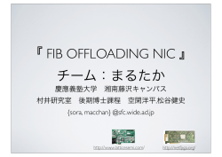『 FIB OFFLOADING NIC 』 チーム：まるたか