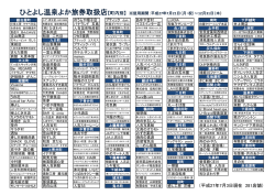 ひとよし温泉よか旅券取扱店【町内別】 ※使用期間：平成27年7月21日