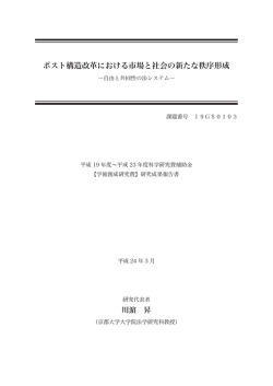 成果報告書 - 京都大学