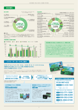 PDF形式/520KB - コスモエネルギーホールディングス株式会社