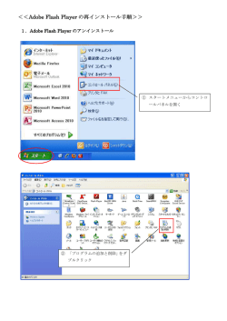 Adobe Flash Player Adobe Flash Player の再インストール手順