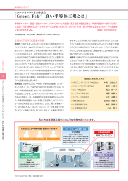 Green Fab※1 良い半導体工場とは