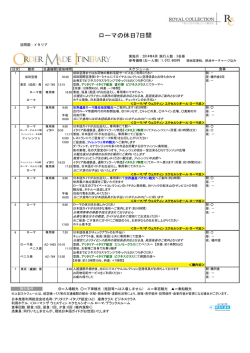 4月 ローマの休日7日間
