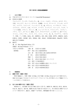 第 12 回 DSC 小委員会審議概要 1 会合の概要 (1)