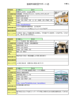 韮崎市消防団サポート店