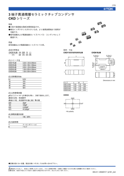 3 端子貫通積層セラミックチップコンデンサ CKD シリーズ