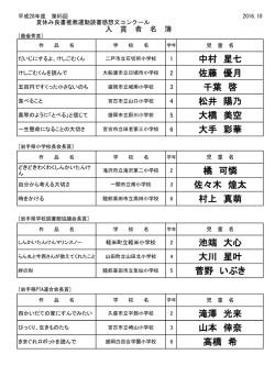 65回入賞者名簿 - 岩手県学校生協