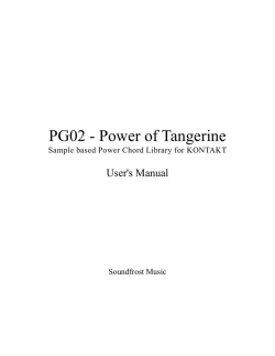 PG02 - Power of Tangerine