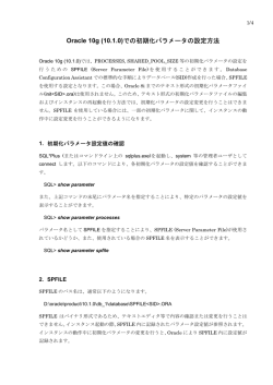 Oracle 10g (10.1.0)での初期化パラメータの設定方法