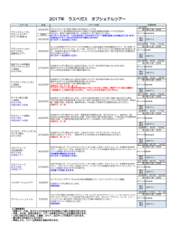 2016年度 ラスベガス オプショナルツアー