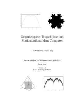 Gegenbeispiele, Trugschl1usse und Mathematik auf dem Computer
