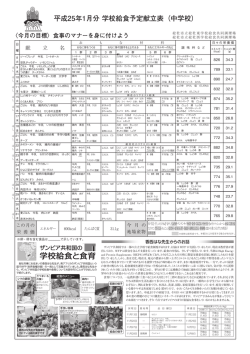 1月の献立（948KB）