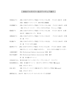 参加プロボウラー及びアマチュア選手