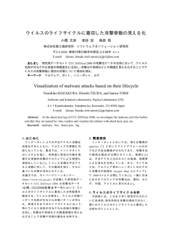 1018 ウイルスのライフサイクルに着目した攻撃挙動の見える化
