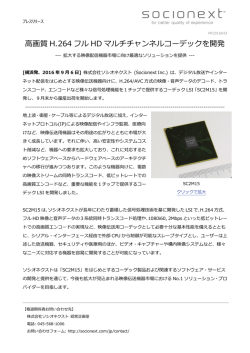 高画質 H.264 フル HD マルチチャンネルコーデックを開発