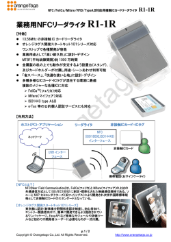 業務用NFCリーダライタ R1-1R