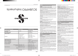 Dive Instruments （ゲージ・コンパス）- 製品マニュアル