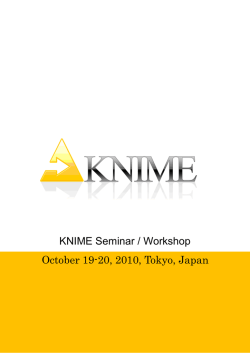 KNIME Seminar / Workshop October 19