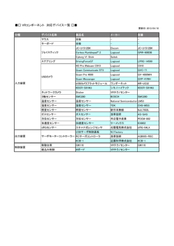 サポートデバイス一覧 - 株式会社VRテクノセンター