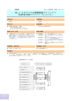 美しいふるさとの水循環推進プロジェクト