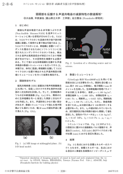 頭頸部を伝搬する声道共鳴音の減衰特性の数値解析&lowast; &minus;339&minus;
