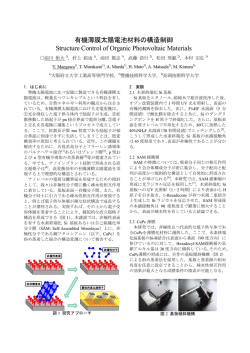 有機薄膜太陽電池材料の構造制御 Structure Control of Organic