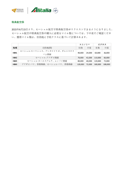 特典航空券 2015年6月15日より、セーシェル航空で特典航空券