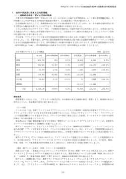 1．当四半期決算に関する定性的情報