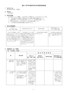 「二次方程式」指導案