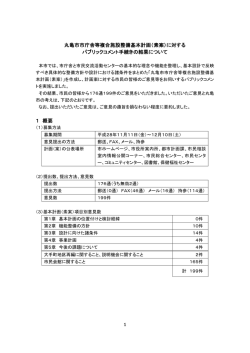 丸亀市市庁舎等複合施設整備基本計画（素案）に対する パブリック