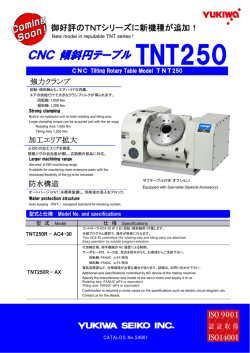 CNC 傾斜円テーブル TNT250 - se benson company
