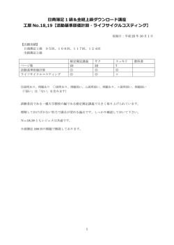 日商簿記 1 級＆全経上級ダウンロード講座 工原 No.18,19【活動基準