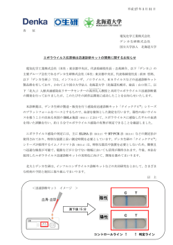 エボラウイルス抗原検出迅速診断キットの開発