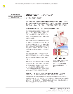 胃瘻(PEG)チューブについて - Health Online