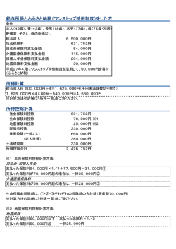 所得計算 所得控除計算 給与所得とふるさと納税（ワンストップ特例制度