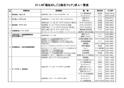 求人一覧表 - 北区社会福祉協議会