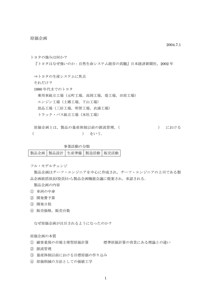 原価企画