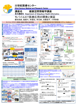 モバイルICT医療応用の開発と実証 - 東京大学大学院医学系研究科