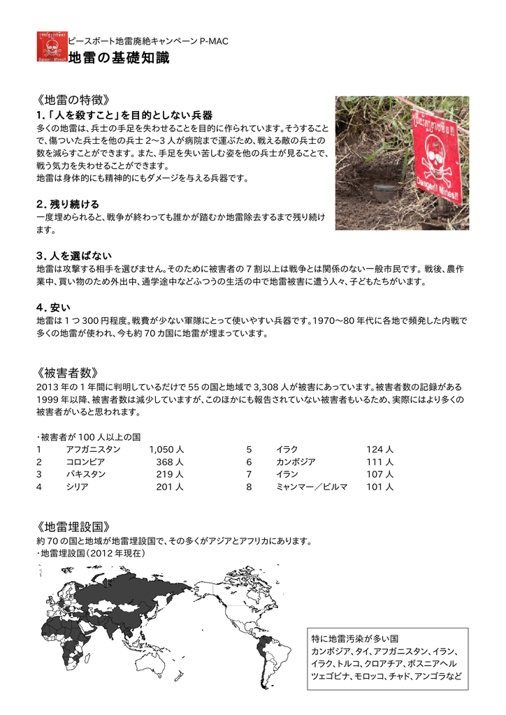 地雷の基礎知識 ピースボート