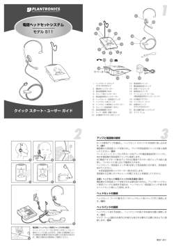 クイック スタート・ユーザー ガイド 電話ヘッドセットシステム モデル S11