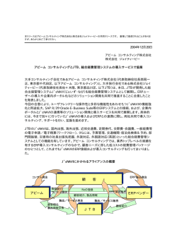 顧 客 顧 客 J T B J T B ERPベンダー ERPベンダー アビーム アビーム