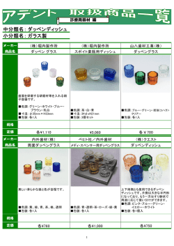 中分類名： 小分類名： ダッペンディッシュ ガラス製