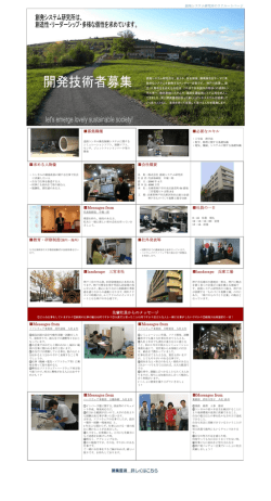社員メッセージ - 創発システム研究所