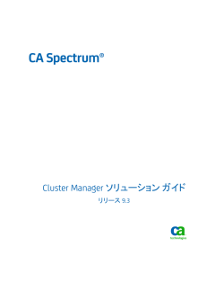 CA Spectrum Cluster Manager ソリューション ガイド