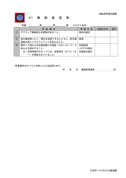 無線通信章 - 日本ボーイスカウト大阪連盟