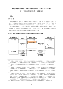 1 機関投資家や信託銀行と証券会社等の間のフロント照合及び出来通知