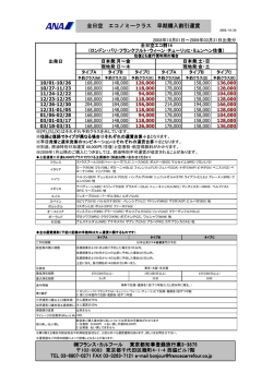 ANAエコ割 2008年10月