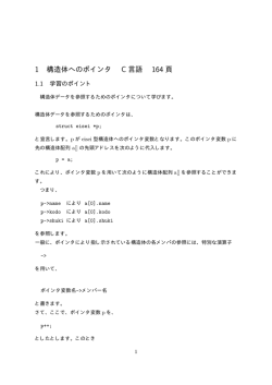 構造体へのポインタと遺伝アルゴリズムの実際
