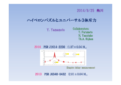 中性子星のハイペロンパズルとユニバーサル3体斥力